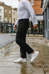 Gambluss Relaxed-Fit Pleated Pant - Black