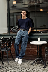 Gambluss Essential Relaxed-Fit Denim Cargo- Dark Charcoal