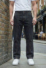 Gambluss Stretchable Belt Relaxed-Fit  Pleated Pant-Coal