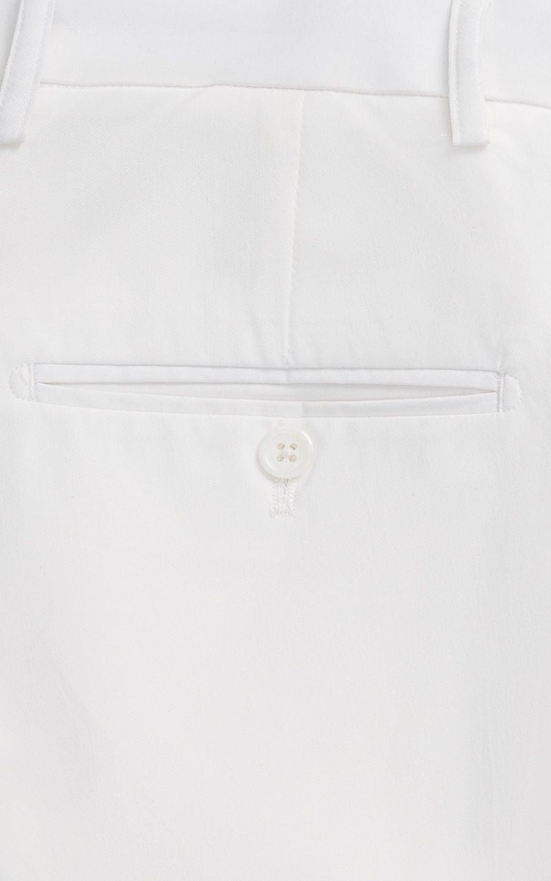 Gambluss White Tuxedo Dress Pants – Premium Formal Fit for Men