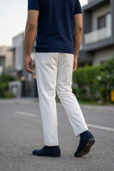 Gambluss White Tuxedo Dress Pants – Premium Formal Fit for Men
