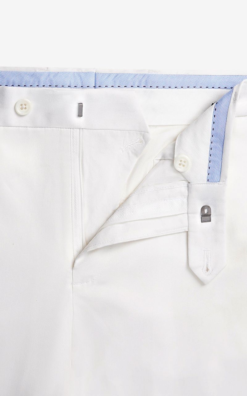 Gambluss White Tuxedo Dress Pants – Premium Formal Fit for Men