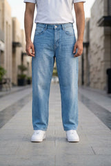 Gambluss Essential Relaxed-Fit Pant- light blue