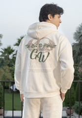 Graphic Ivory Oversized Hoodie- Off white