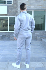 Gambluss Silver Luxe Tracksuit | Imported Tendra Fabric | High-Stretch Warm Tracksuit