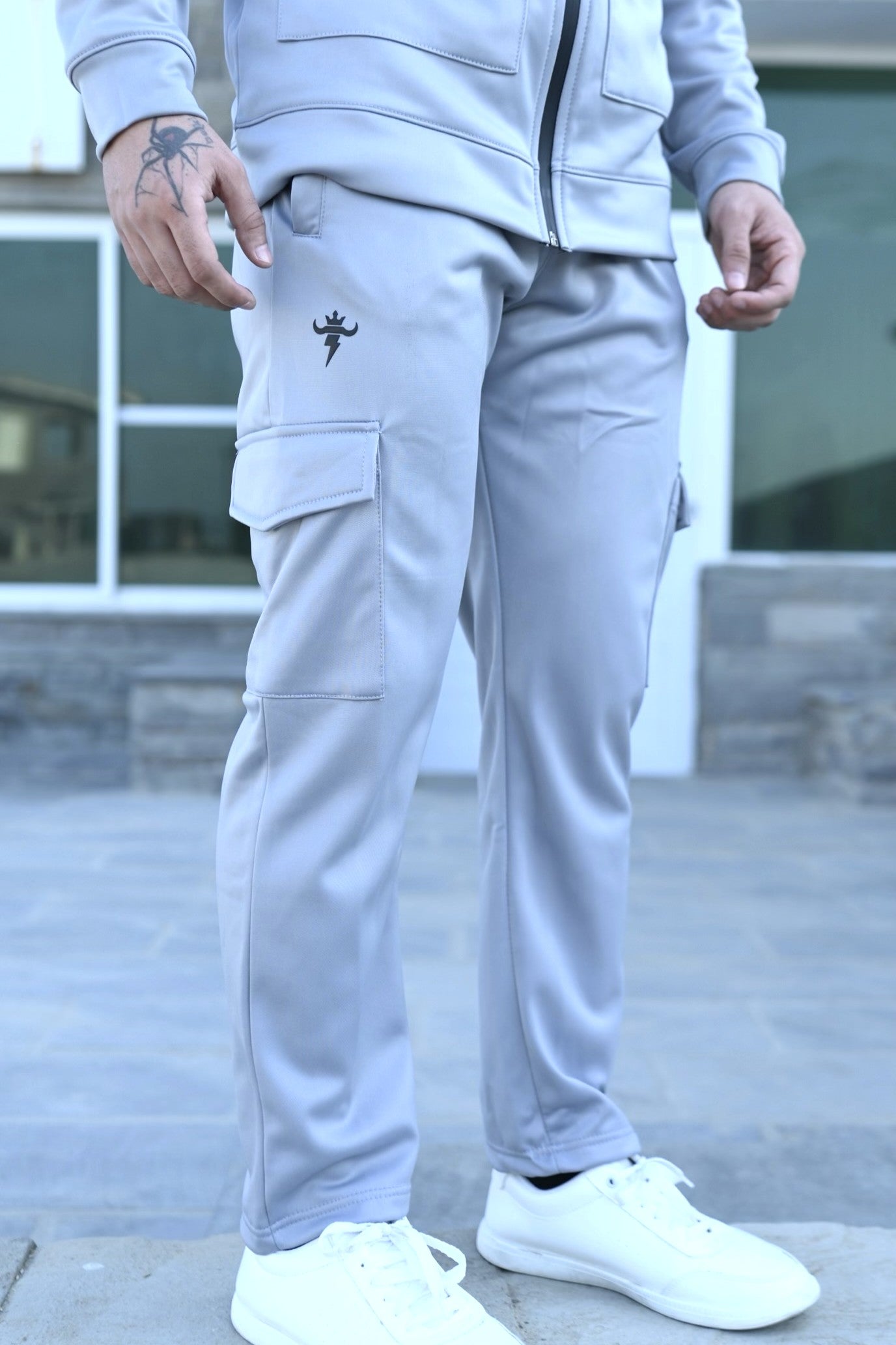 Gambluss Silver Luxe Tracksuit | Imported Tendra Fabric | High-Stretch Warm Tracksuit