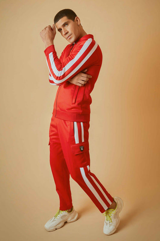 Gambluss Cargo Sports Tracksuit-Red